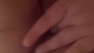 Roberta Rides Fingers' her shaved Pussy