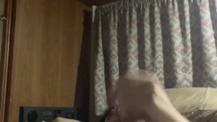 Horny boy on family vacation in RV