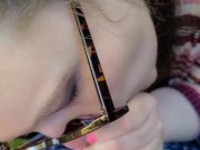 Swallowing my gardener's seed in the backyard UNCUT DEEPTHROAT 12/16