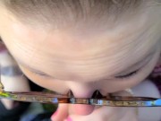 Swallowing my gardener's seed in the backyard UNCUT DEEPTHROAT 15/16