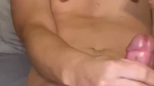 Twink Jerking Big Cock With Cockring