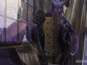 My new rubberdoll T2, choking on dick - Alex Latex