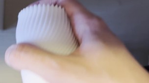4K POV cumming four times in a row using Tenga 3D. Multiple ruined orgasms