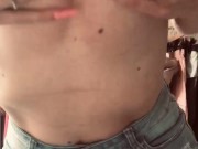 Small tits scratch & squeeze 6/16