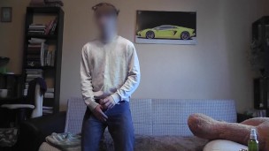 Cute guy jerking off