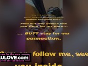 Babe giving JOI with upskirt no panties peeks then strips & vibrator masturbation to BIG leg quivering orgasm - Lelu Love 1/16