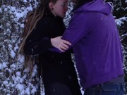 Sex in the winter forest while the snow is falling - RosenlundX - Vertical 2/16