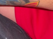 Amelia try’s on red dress, shows her asshole and sucks daddy’s cock 14/16