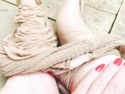 Nylons, feet, and rain sounds outside! 7/16