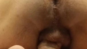 Doggystyle View of Chubby Ass Cumming