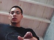 College student takes ALL THE CUM in his room while his classmates are outside! 13/16