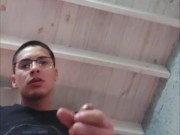 College student takes ALL THE CUM in his room while his classmates are outside! 2/16