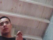 College student takes ALL THE CUM in his room while his classmates are outside! 4/16