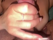 Милфа моего друга разрешила подрочить член между сисек и кончить ей в рот 10/16