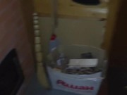 Fucked a hot teen neighbor in a Russian bath. Massive cumshot 8/16