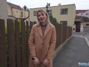 Public Agent Super cute petite blonde gets her tits out in public then fucks in a basement 1/16