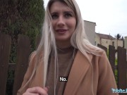 Public Agent Super cute petite blonde gets her tits out in public then fucks in a basement 5/16