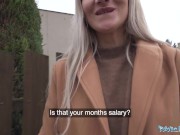 Public Agent Super cute petite blonde gets her tits out in public then fucks in a basement 6/16