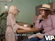 VIP4K. Teen double penetrated and blowbanged by husband's friends 4/16