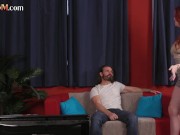 CFNM British babe sucks cock in HJ group 1/16