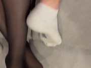 I jerk off on her nylons 6/16