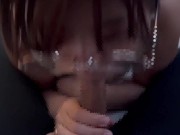 エロい音を立てながらしゃぶって大量に精子をもらうメガネ女子♡ cum in mouth japanese 9/16