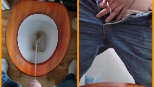 Dual view pissing
