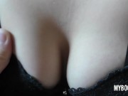 Big Tits babe BlowJob and Tits Fuck with cum on Her Tits 3/16