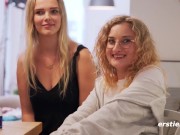 Ersties - Wilde lesbische Orgie beim Jenga-Spiel 8/16