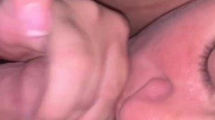 Unexpected cum on face