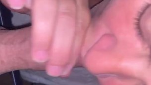 loves when I suck his foreskin