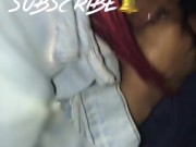 Getting a blowjob from a red head in the back seat 🤤💋💦 16/16