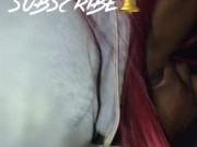 Getting a blowjob from a red head in the back seat 🤤💋💦 3/16