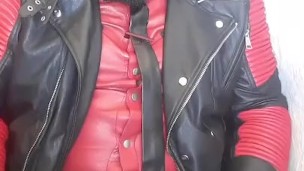 Red and Black Leather