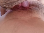 Extreme Close Up Clitoris ! Eating Squirting Unshaved Wet Pussy