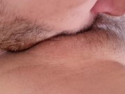 Extreme Close Up Clitoris ! Eating Squirting Unshaved Wet Pussy 14/16