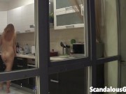 The hot girl-next-door is naked and somehow messing with me through her kitchen windows 15/16