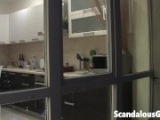 The hot girl-next-door is naked and somehow messing with me through her kitchen windows 16/16