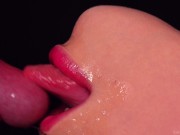 CLOSE UP: BEST UPSIDE DOWN Sloppy BLOWJOB EVER! Sensual Throat FUCK! CUMSHOT in MOUTH! HOTTEST ASMR 10/16