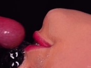 CLOSE UP: BEST UPSIDE DOWN Sloppy BLOWJOB EVER! Sensual Throat FUCK! CUMSHOT in MOUTH! HOTTEST ASMR 11/16