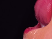 CLOSE UP: BEST UPSIDE DOWN Sloppy BLOWJOB EVER! Sensual Throat FUCK! CUMSHOT in MOUTH! HOTTEST ASMR 15/16