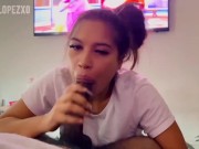 Freaky college slut sucks boyfriend’s bbc roommate before boyfriend gets home from work 10/16