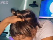 Freaky college slut sucks boyfriend’s bbc roommate before boyfriend gets home from work 5/16