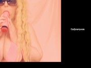 Blonde bimbo wearing glasses in a bikini top tease! 6/16