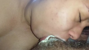 making a hard cock disappear in the back of my gluttonous throat, I love getting a creampie