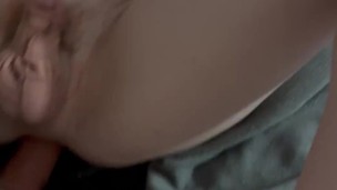 Wife dirty talks to trans sub while fucking her with a big strap on cock