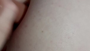 Dirty talking my trans wife while fucking her with my big realistic dildo