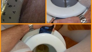 Tri view pissing my white cotton panties