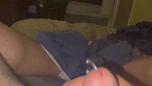 Jerking off in underwear watching porn until cums