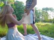 Public fucking at sunset with a beautiful deep crempie 6/16